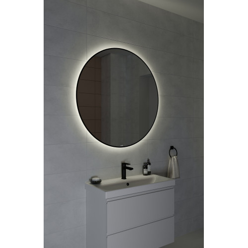 Зеркало ECLIPSE smart 100x100 в черной рамке