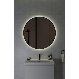 Зеркало ECLIPSE smart 100x100 в черной рамке