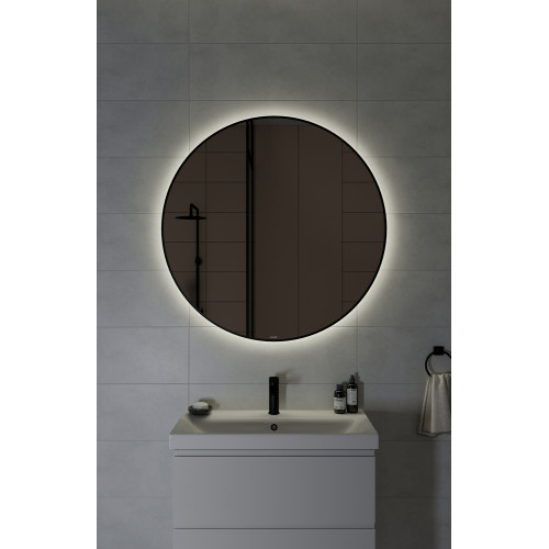 Зеркало ECLIPSE smart 100x100 в черной рамке