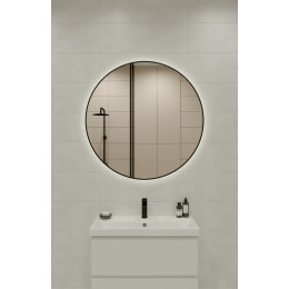 Зеркало ECLIPSE smart 100x100 в черной рамке