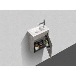 BelBagno Тумба с раковиной PIETRA MINI 400 R Stucco Cemento
