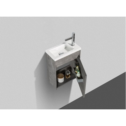 BelBagno Тумба с раковиной PIETRA MINI 400 R Stucco Cemento