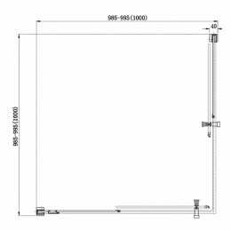 Aquanet  Душевой уголок "Delta Cube NPE1142" 100x100, прозрачное стекло