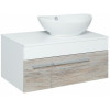 Runo Тумба с раковиной Вудлайн 85 Nuovo скандинавский дуб/белая