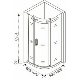 Good Door Душевой уголок Galaxy R-90-C-B