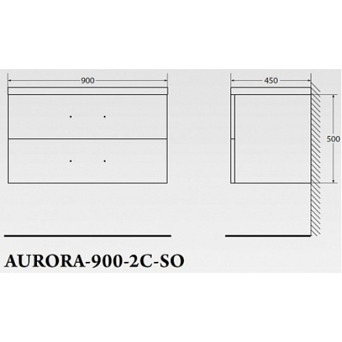 BelBagno Тумба с раковиной AURORA 900 Bianco Opaco, ручки хром