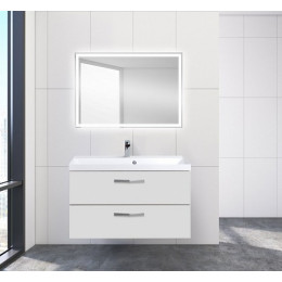 BelBagno Тумба с раковиной AURORA 900 Bianco Opaco, ручки хром