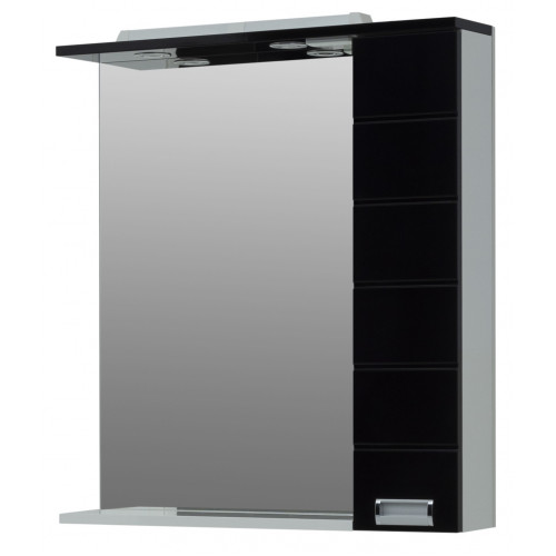 Зеркало-шкаф Aquanet Сити 85 00170560 белый / черный