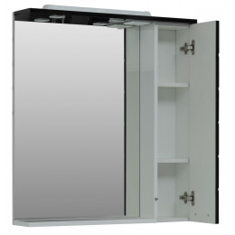Зеркало-шкаф Aquanet Сити 85 00170560 белый / черный