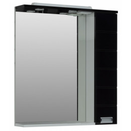 Зеркало-шкаф Aquanet Сити 85 00170560 белый / черный