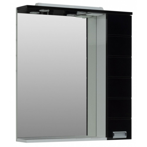 Зеркало-шкаф Aquanet Сити 85 00170560 белый / черный