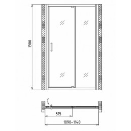 Gemy Душевая дверь Sunny Bay S28191C в нишу