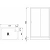Royal Bath Душевой уголок RB 8120HP-C-BL 120х80х200 R