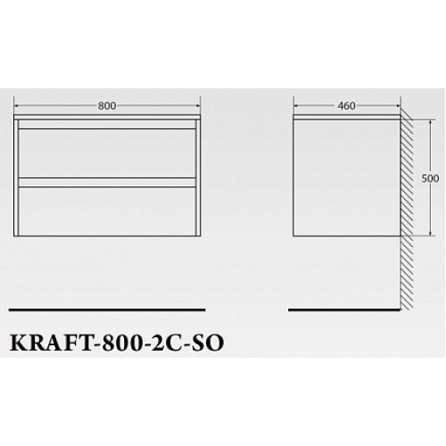 BelBagno Тумба с раковиной KRAFT 800 Rovere Tabacco