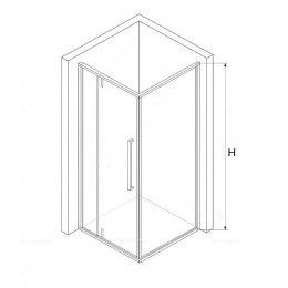 Душевой уголок RGW SV-34 06323499-11 90x90 см квадратный стекло прозрачное хром