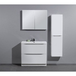 BelBagno Пенал для ванной ANCONA-N 1500 L Bianco Lucido