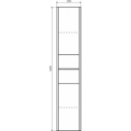 Comforty Пенал подвесной Женева 35 R дуб белый