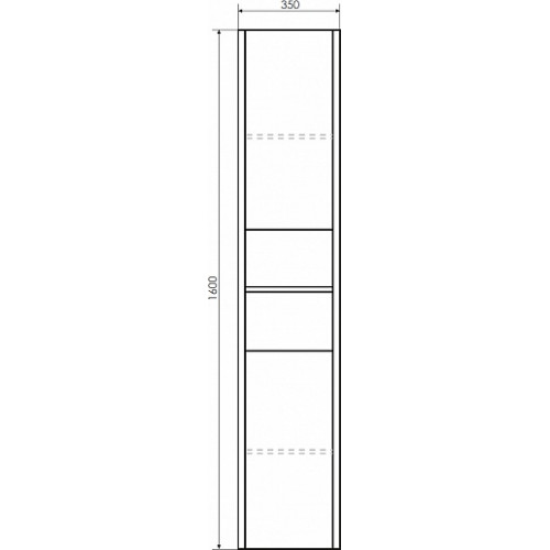 Comforty Пенал подвесной Женева 35 R дуб белый