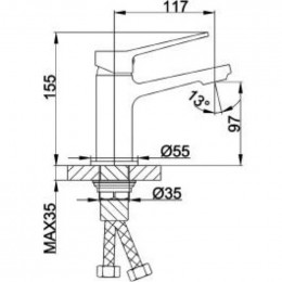 Смеситель для раковины Frap F1061 хром