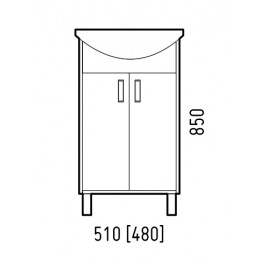 Corozo Мебель для ванной Колор 50, красная