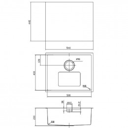 Мойка для кухни Iddis Edifice EDI54S0i77, 54 х 44 см, нержавеющая сталь