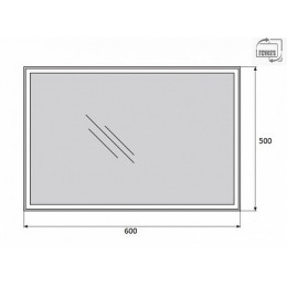 BelBagno Зеркало SPC-GRT-500-600-LED-BTN