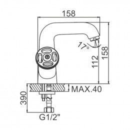 Смеситель для раковины Ledeme L1089 хром
