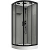 Royal Bath Душевая кабина FATO RB 90HK-TG-BL 90x90 стекло прозрачное профиль черный матовый