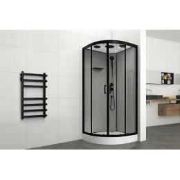 Royal Bath Душевая кабина FATO RB 90HK-TG-BL 90x90 стекло прозрачное профиль черный матовый