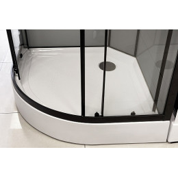Royal Bath Душевая кабина FATO RB 90HK-TG-BL 90x90 стекло прозрачное профиль черный матовый