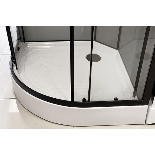 Royal Bath Душевая кабина FATO RB 90HK-TG-BL 90x90 стекло прозрачное профиль черный матовый