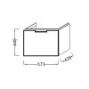 Jacob Delafon Тумба с раковиной Reve 60 коричневая, 1 ящик
