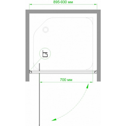 Royal Bath Душевая дверь в нишу HV-C-CH 90х185