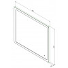Зеркало Aquanet Ирис 90 см 326447 с подсветкой LED