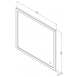 Зеркало Aquanet Ирис 90 см 326447 с подсветкой LED