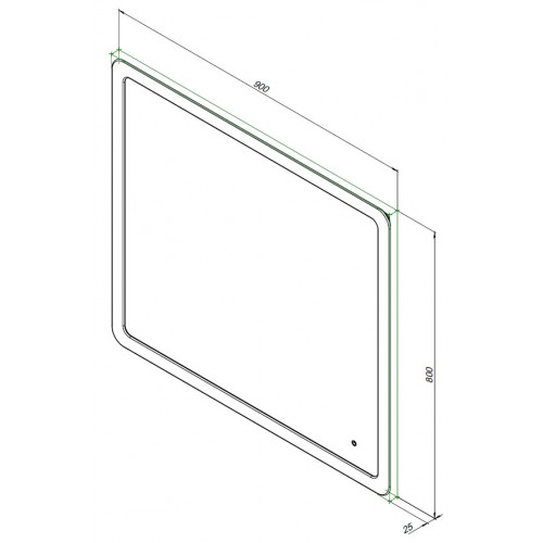 Зеркало Aquanet Ирис 90 см 326447 с подсветкой LED