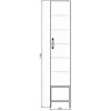 Comforty Пенал Бредфорд 40 дуб темный
