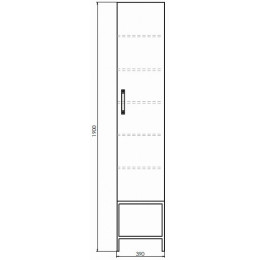 Comforty Пенал Бредфорд 40 дуб темный