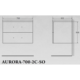 BelBagno Мебель для ванной AURORA 700 Rovere Tabacco, TCH