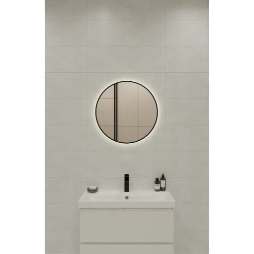 Зеркало ECLIPSE smart 60x60 в черной рамке