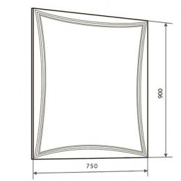 Зеркало 1Marka Brio 75 Light