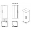 Esbano Душевая кабина ESM-100CKR 100x100 профиль чёрный