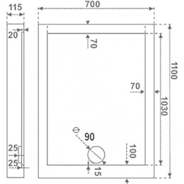 Good Door Поддон для душа Олимпик 110x70