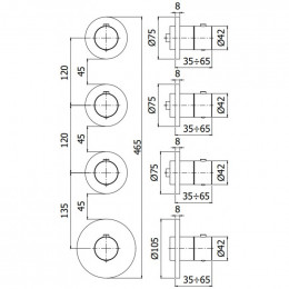 Смеситель с термостатом Paffoni Modular Box MDE019CR 285596 хром
