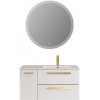 BelBagno Мебель для ванной Eco Cer-N 100-1 R bianco lucido CZR-8095-100-R ручки сатиновое золото