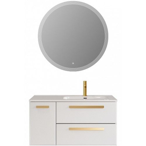 BelBagno Мебель для ванной Eco Cer-N 100-1 R bianco lucido CZR-8095-100-R ручки сатиновое золото