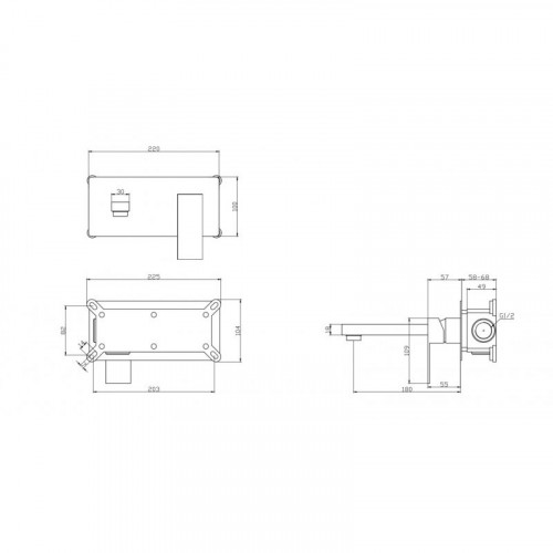 Смеситель для раковины BelBagno Romano ROM-BLM-CRM хром