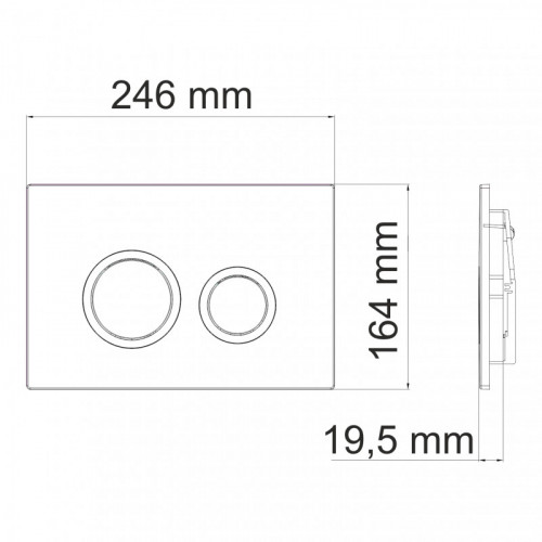 Система инсталляции для унитазов Glan 66TLT.010.ME.BL.WH01