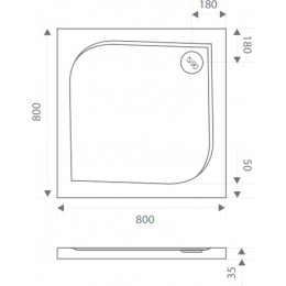 Good Door  Поддон для душа Квадро 80x80