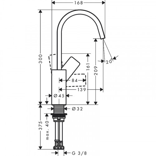 Смеситель для раковины Hansgrohe Vivenis 75032000 хром